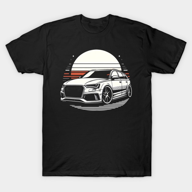 Audi A4 A6 Stationwagon T-Shirt by TaevasDesign